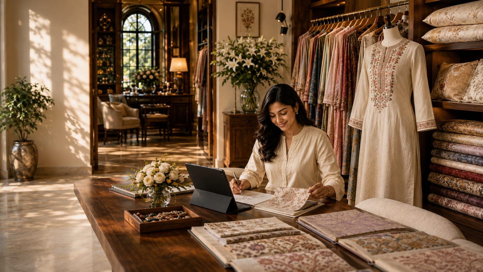 House of Aayushree founder in the atelier